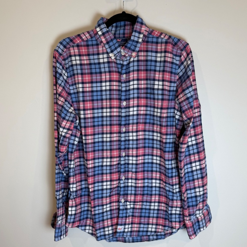 Vineyard Vines Mens Murray Slim Fit Plaid Long‎ Sleeve Button Down Shirt